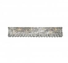 US BRAND Cascade 8 Light Faceted Crystal Vanity Light Wall Sconce 36" Long Wide 