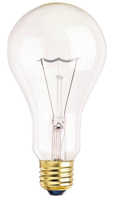 200W A23 Incandescent Clear E26 Medium Base 120 Volt Box 0397200 The Lamp Outlet